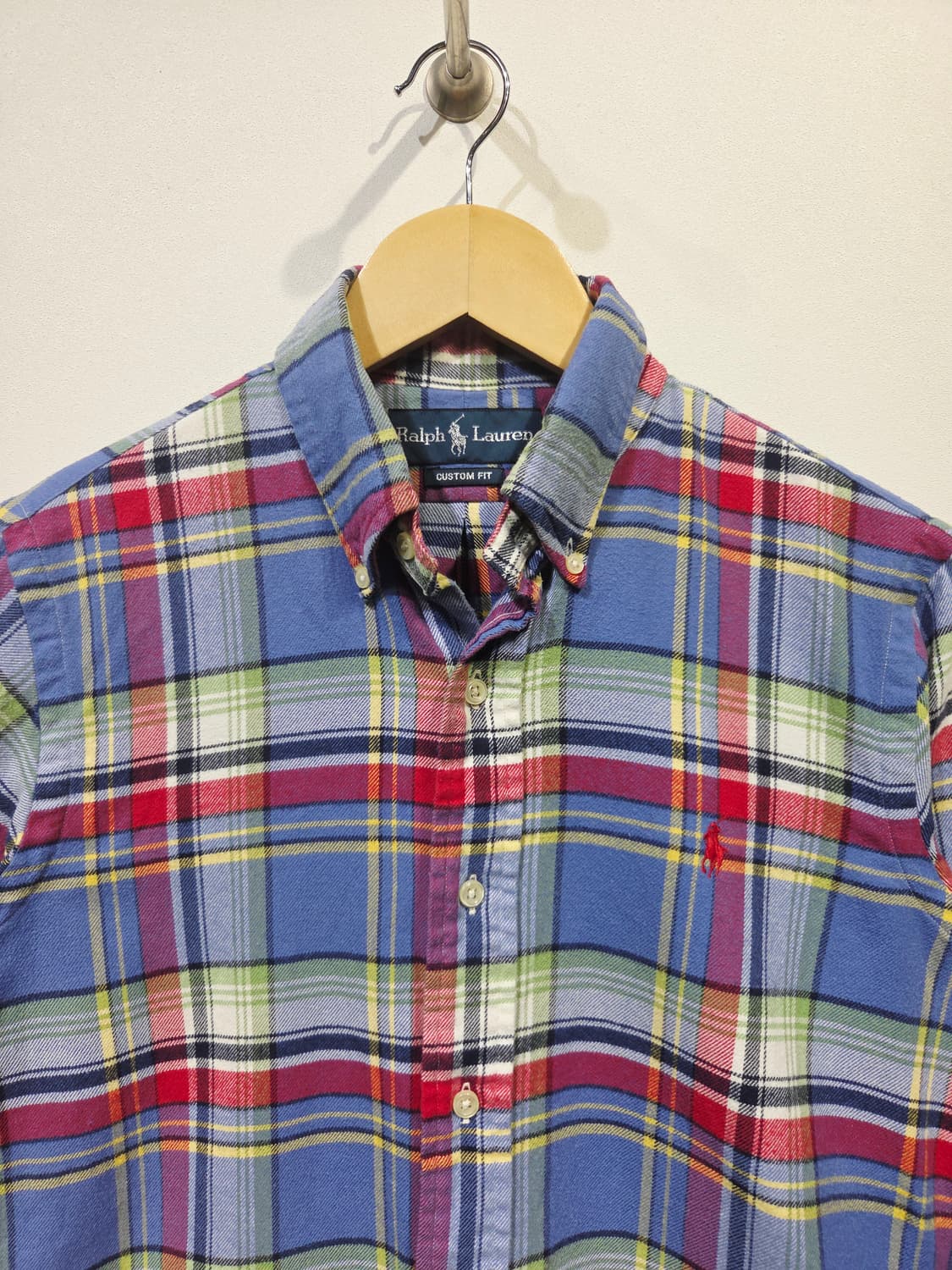 폴로 랄프로렌 커스텀핏 멀티 체크 셔츠 블루 상품이미지3
