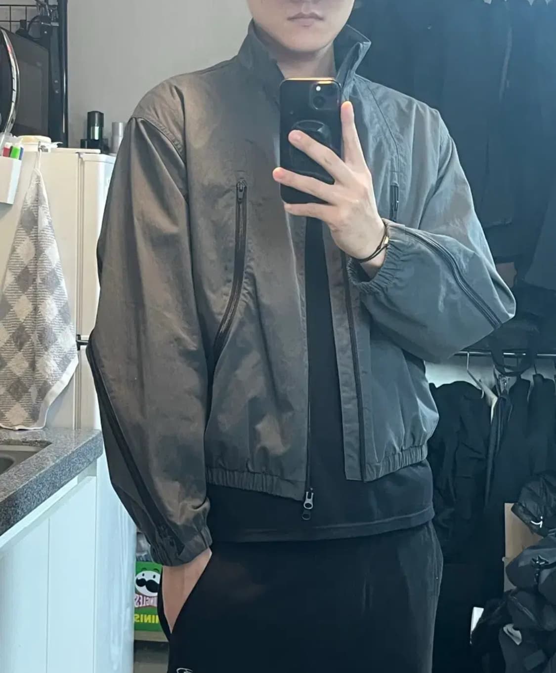 쿠어 멀티 집업 블루종 자켓 M 상품이미지3