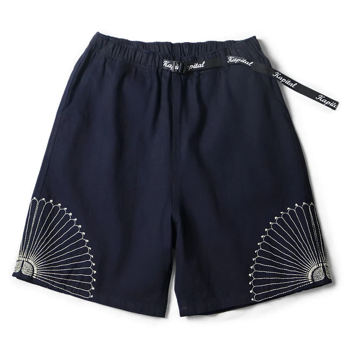 캐피탈 10온즈 IDG x IDG 데님 이지 쇼츠 후로시키 자수 인디고3 상품이미지2