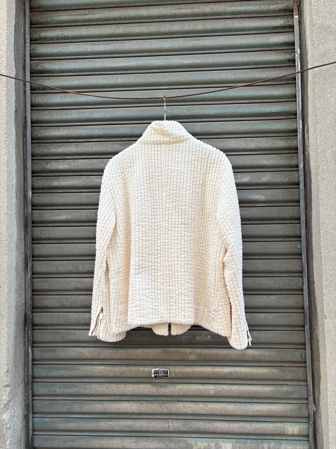 Anlic 실크 벨벳 크림 재킷 상품이미지2