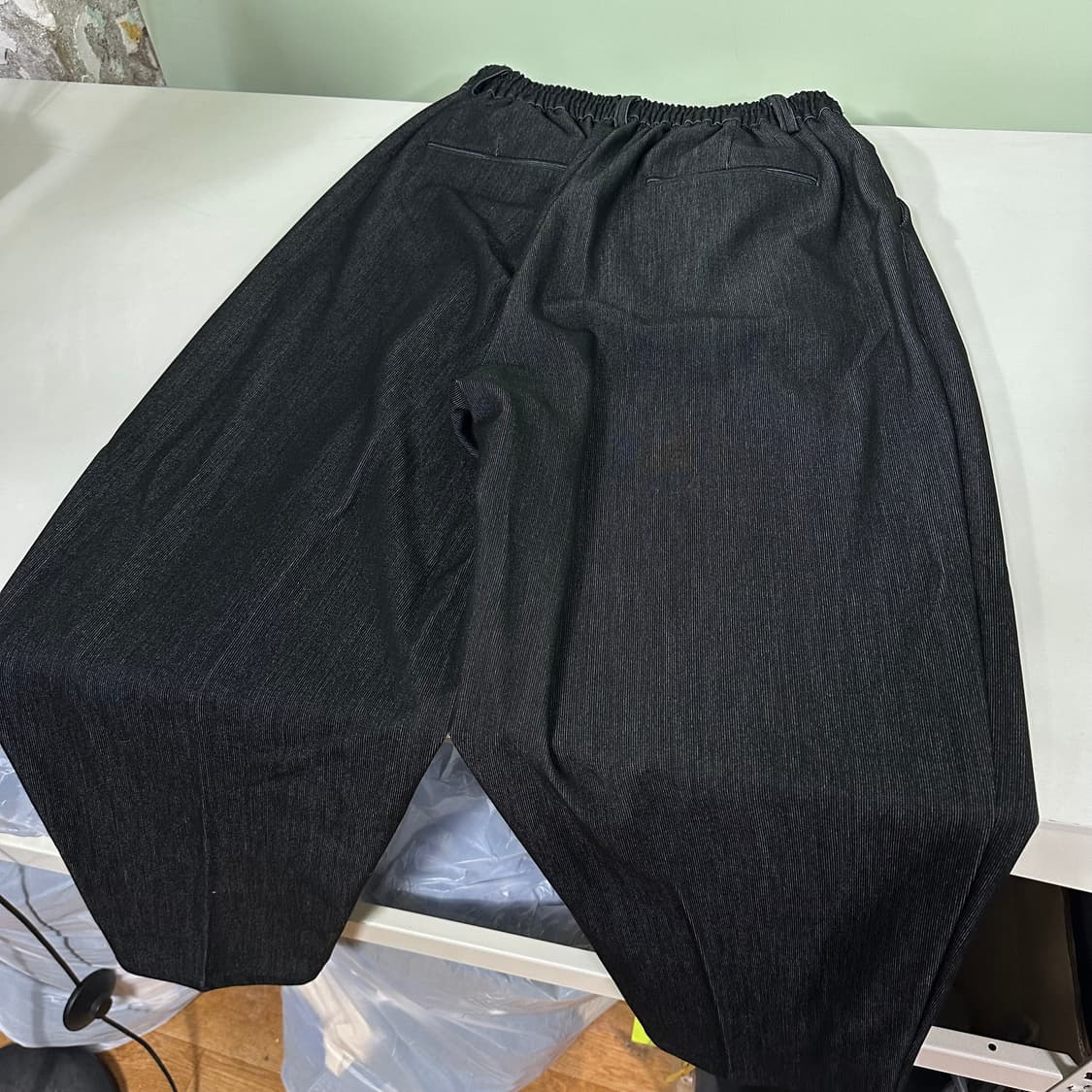 XXL 로아 ROA 루즈테이퍼드핏 하이웨스트 원턱 밴딩슬랙스 상품이미지5