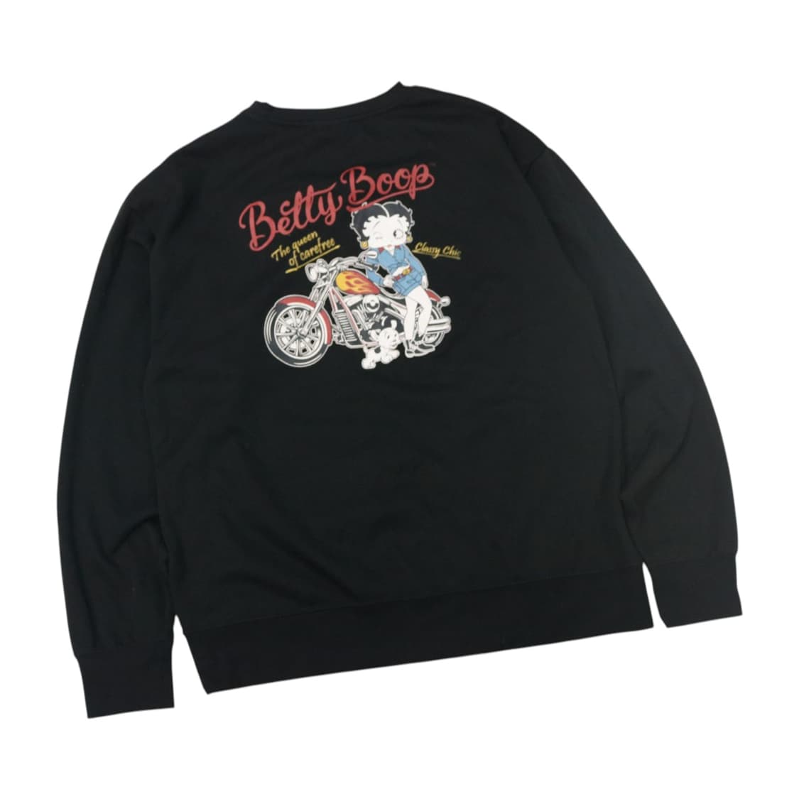 베티 붑(Betty Boop) 바이크 그래픽 빈티지 맨투맨 (L) 상품이미지1