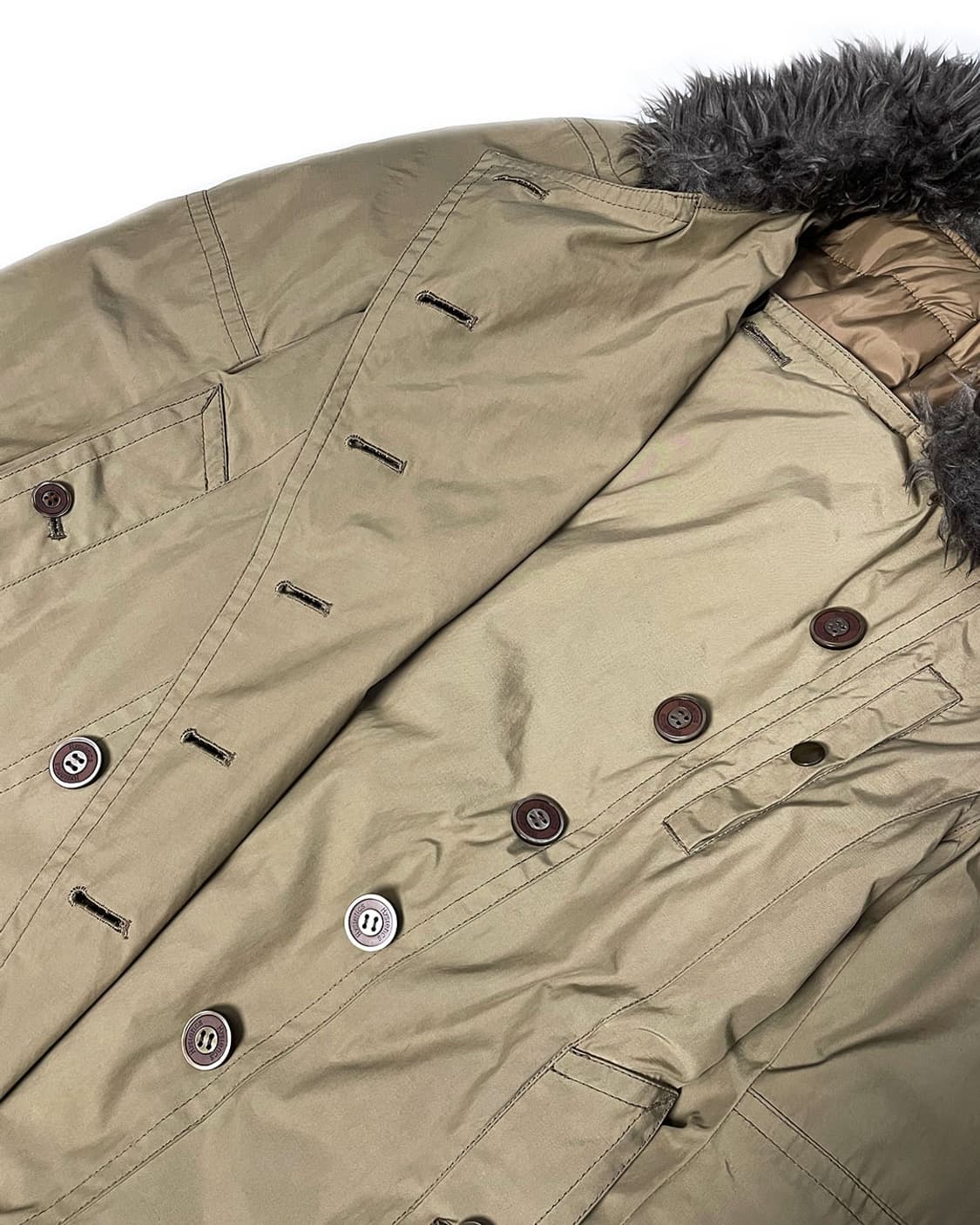 Hysteric Glamour 더블 버튼 트리밍 퍼 자켓  상품이미지6