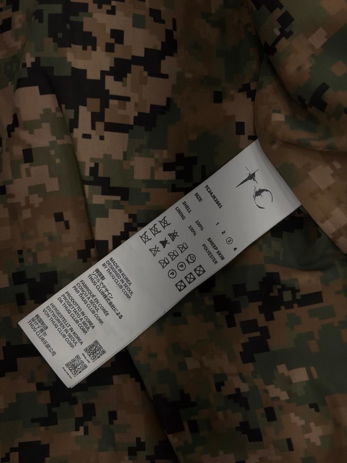Thug club bio soldier jacket 판매합니다 상품이미지2