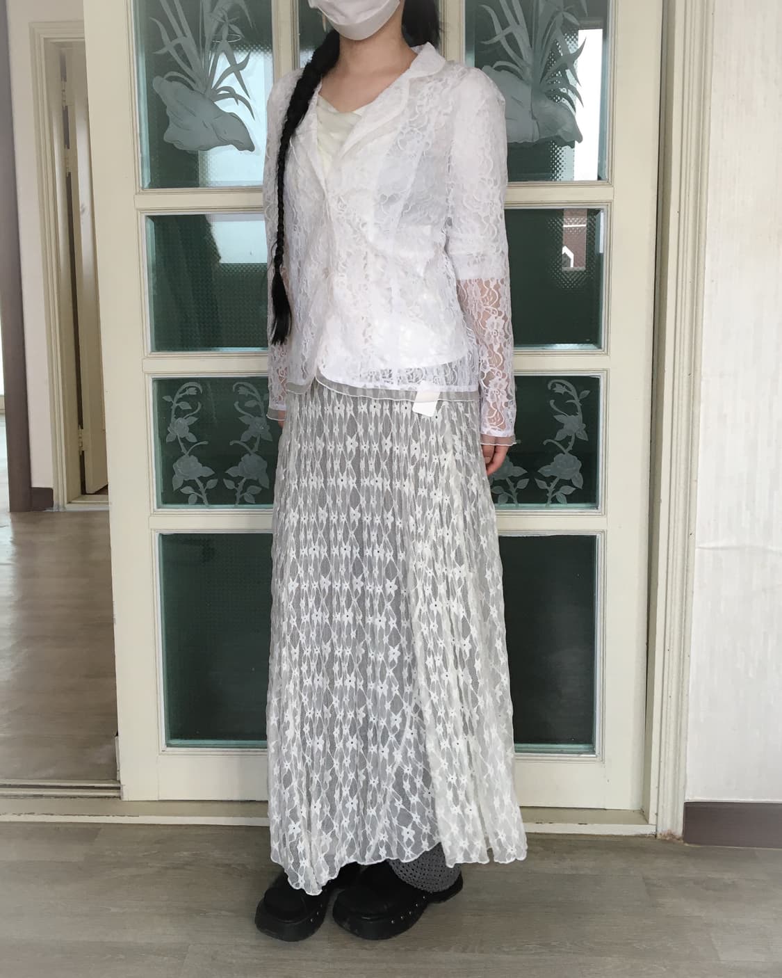 Flower pattern see through jacket 상품이미지6