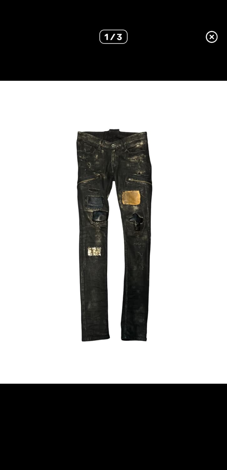 L.G.B. leather cross patch denim 상품이미지1