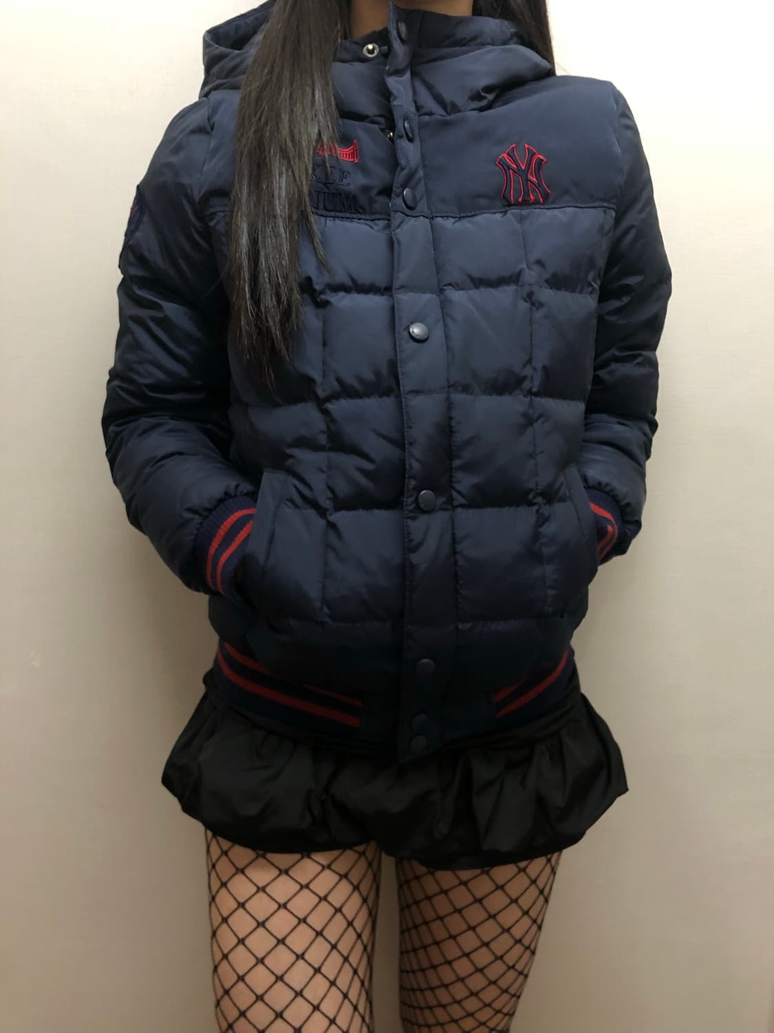 빈티지 mlb 네이비 숏패딩 상품이미지2