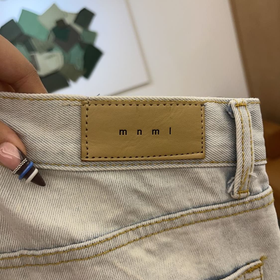 엠앤엠 일본풍 프린팅 스케치 데님팬츠 29인치 C07750 상품이미지5