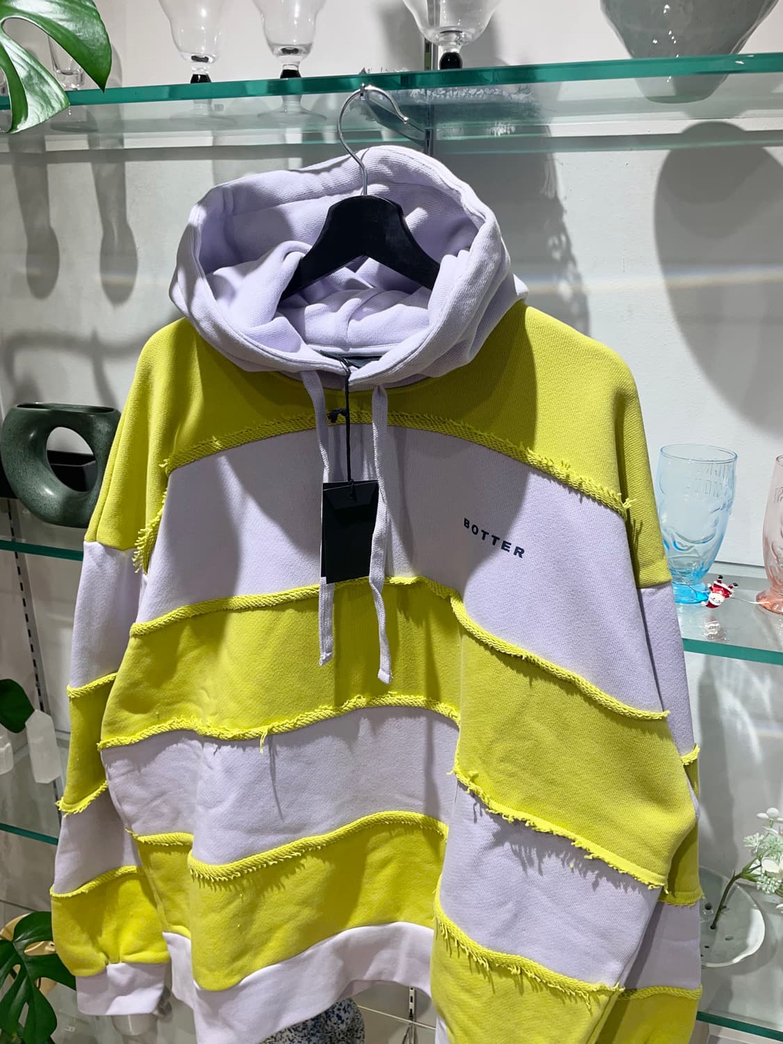 보터 raw edge stripe hoodie 상품이미지3