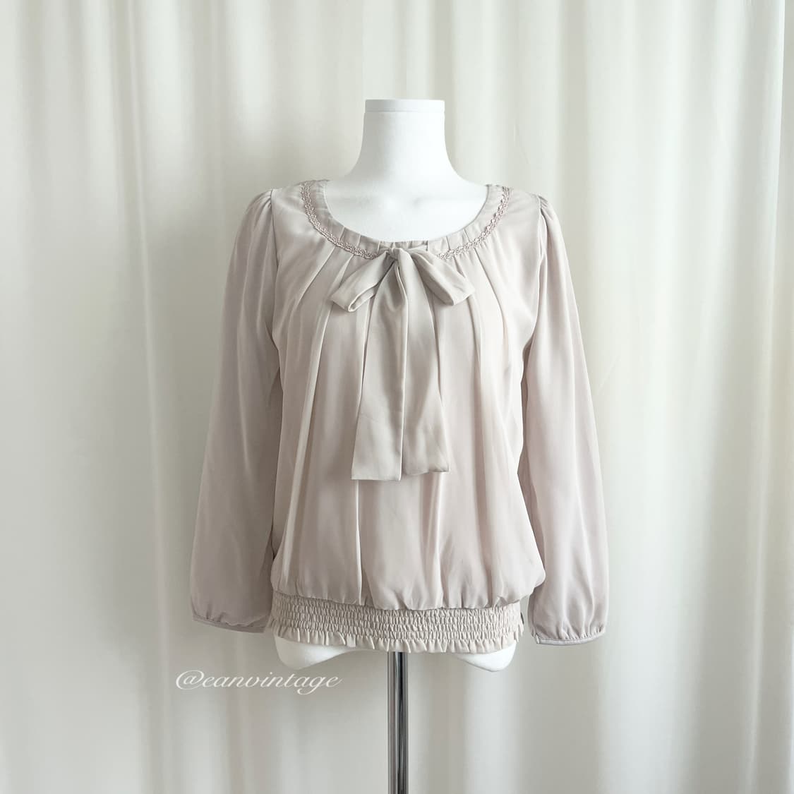 pale pink ribbon blouse 상품이미지2