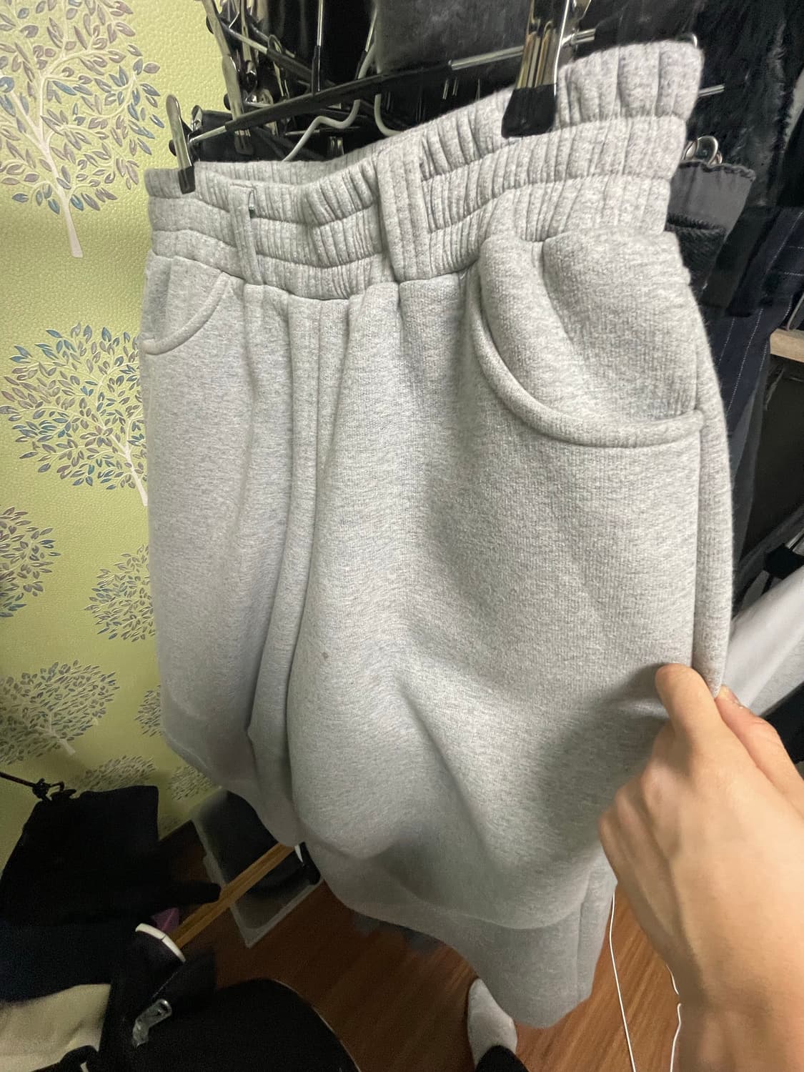 MJDx코인서울 와이드 카펜터 버뮤다 팬츠 멜란지 그레이 상품이미지2