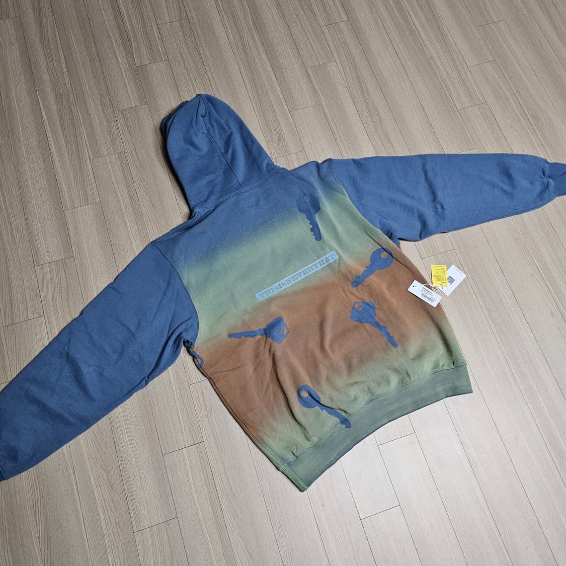 XL 1회착) 디스이즈네버댓 열쇠 키 스프레이드 패턴 후드 후디 상품이미지2