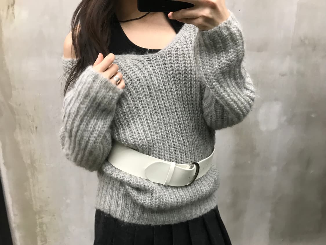 Mohair off shoulder knit 상품이미지4