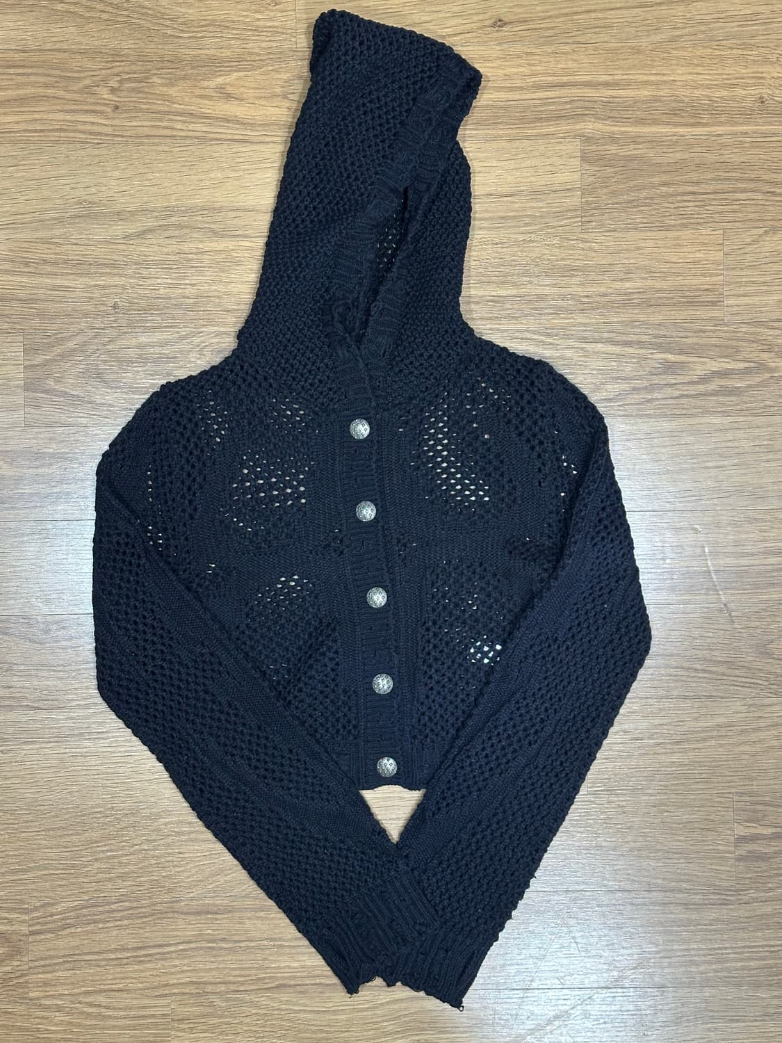 [1] 떠그클럽 트라이벌 네트 후드 니트 상품이미지1