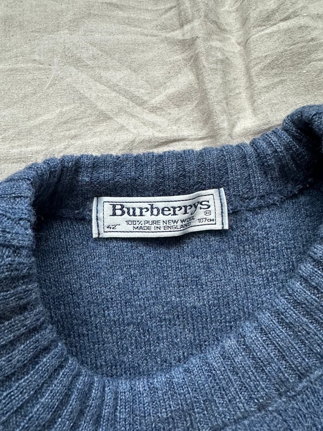 버버리 올드스쿨 90s 국내 라이센스 코만도 울100% 니트 상품이미지8