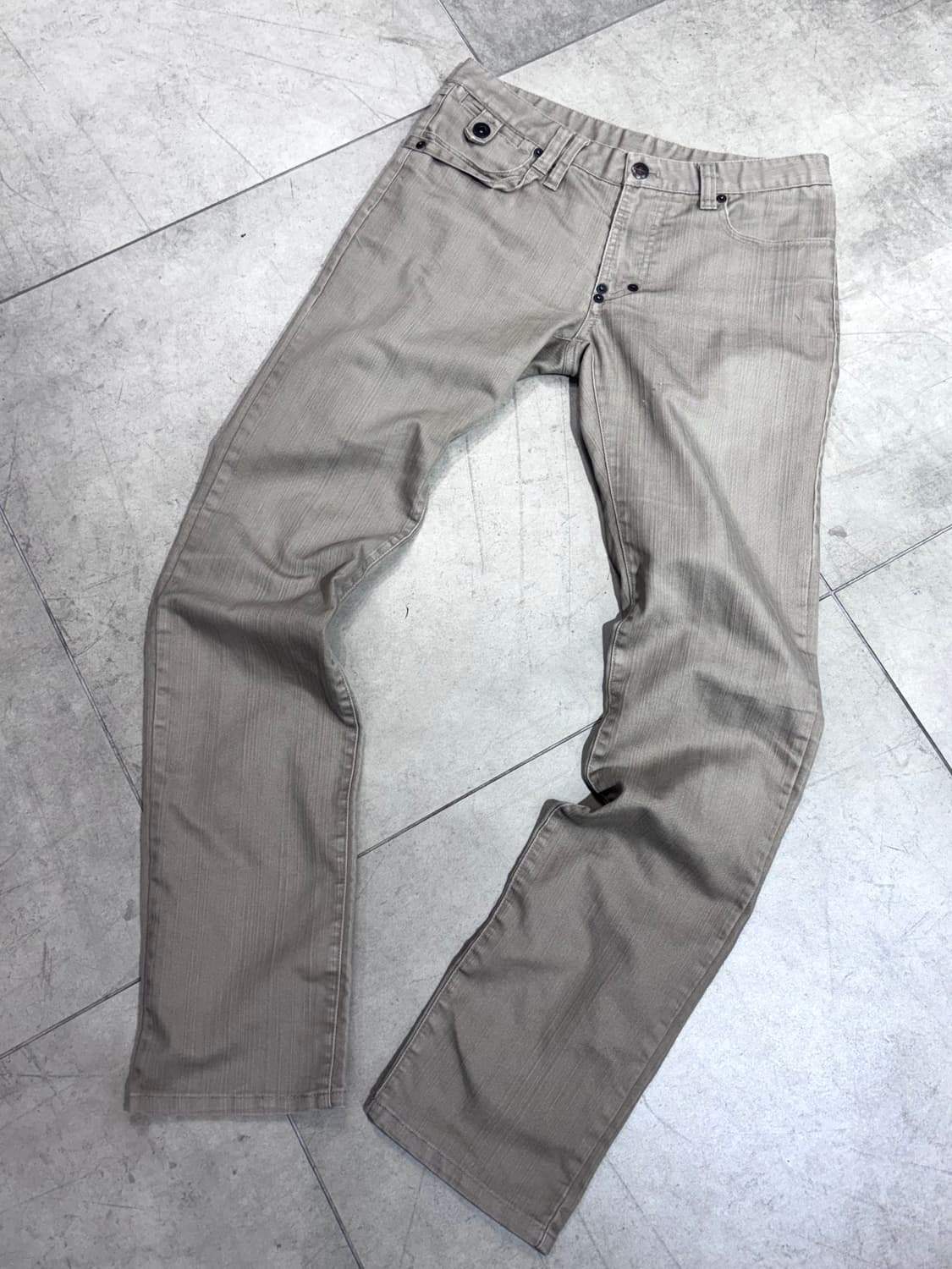 Katharine Hamnett 베이지 워싱 팬츠 바지 상품이미지3