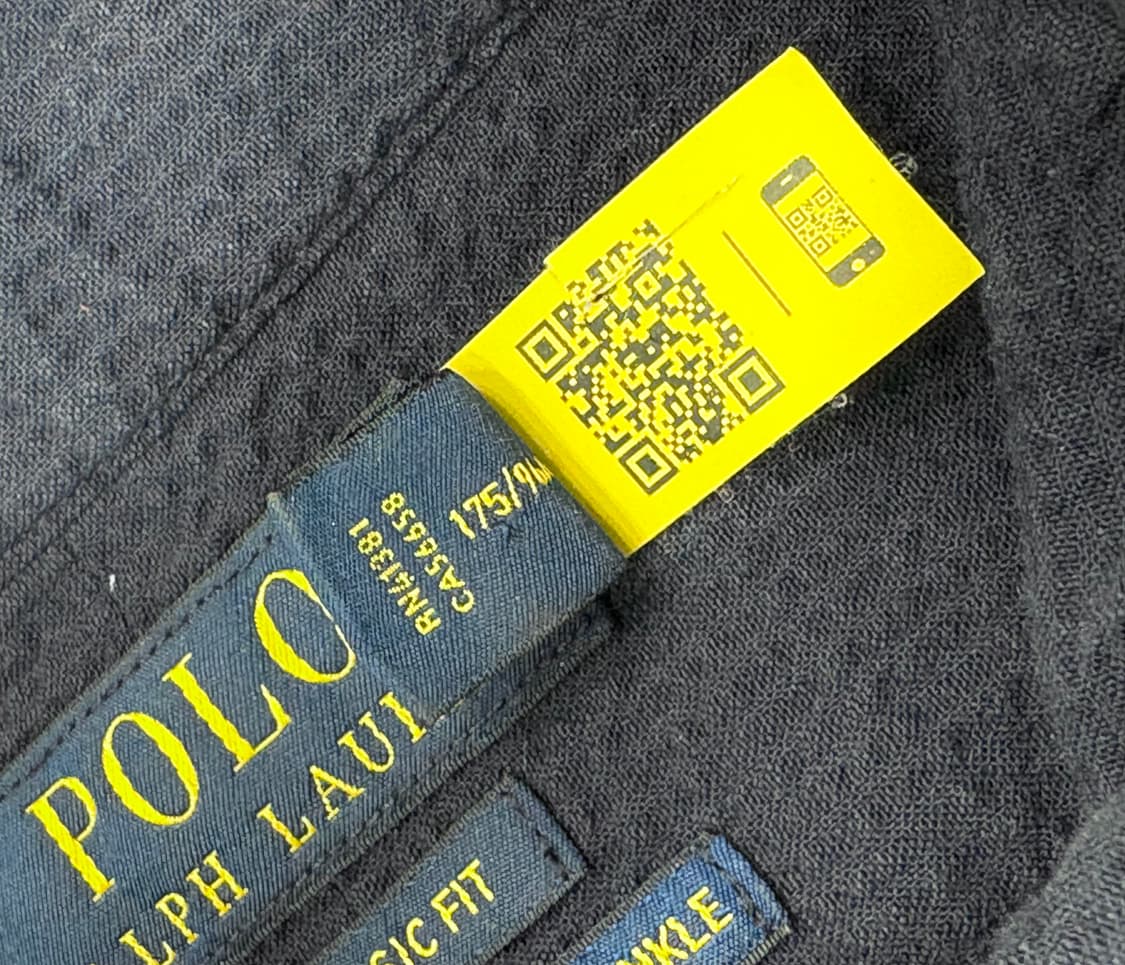 Polo 폴로랄프로렌 QR 시어서커 네이비 셔츠 상품이미지6