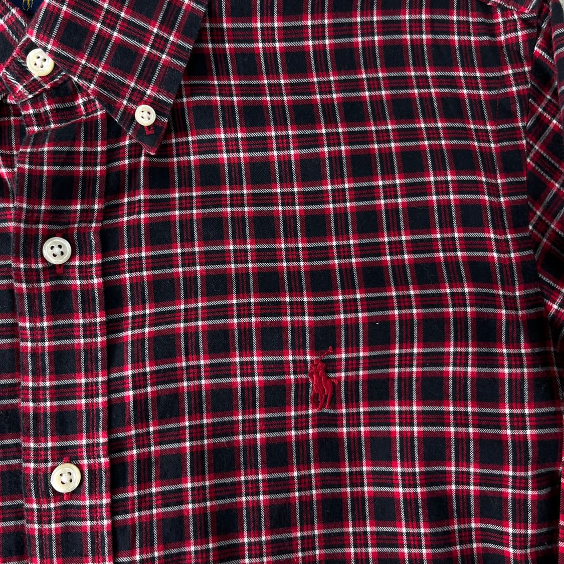 100 폴로랄프로렌 빈티지 체크 코튼 셔츠 상품이미지3