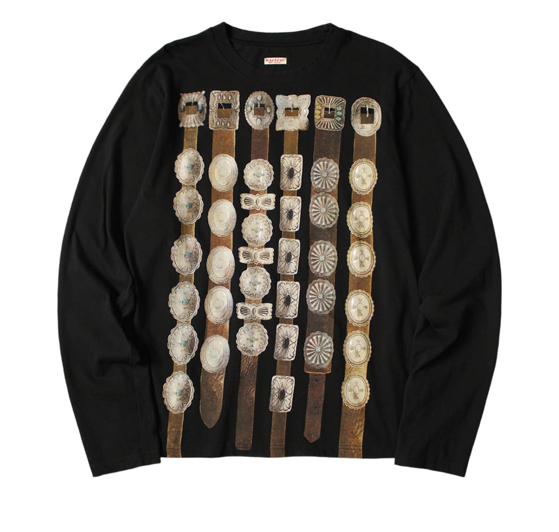 캐피탈 커튼콘초 프린트 긴팔티 상품이미지1