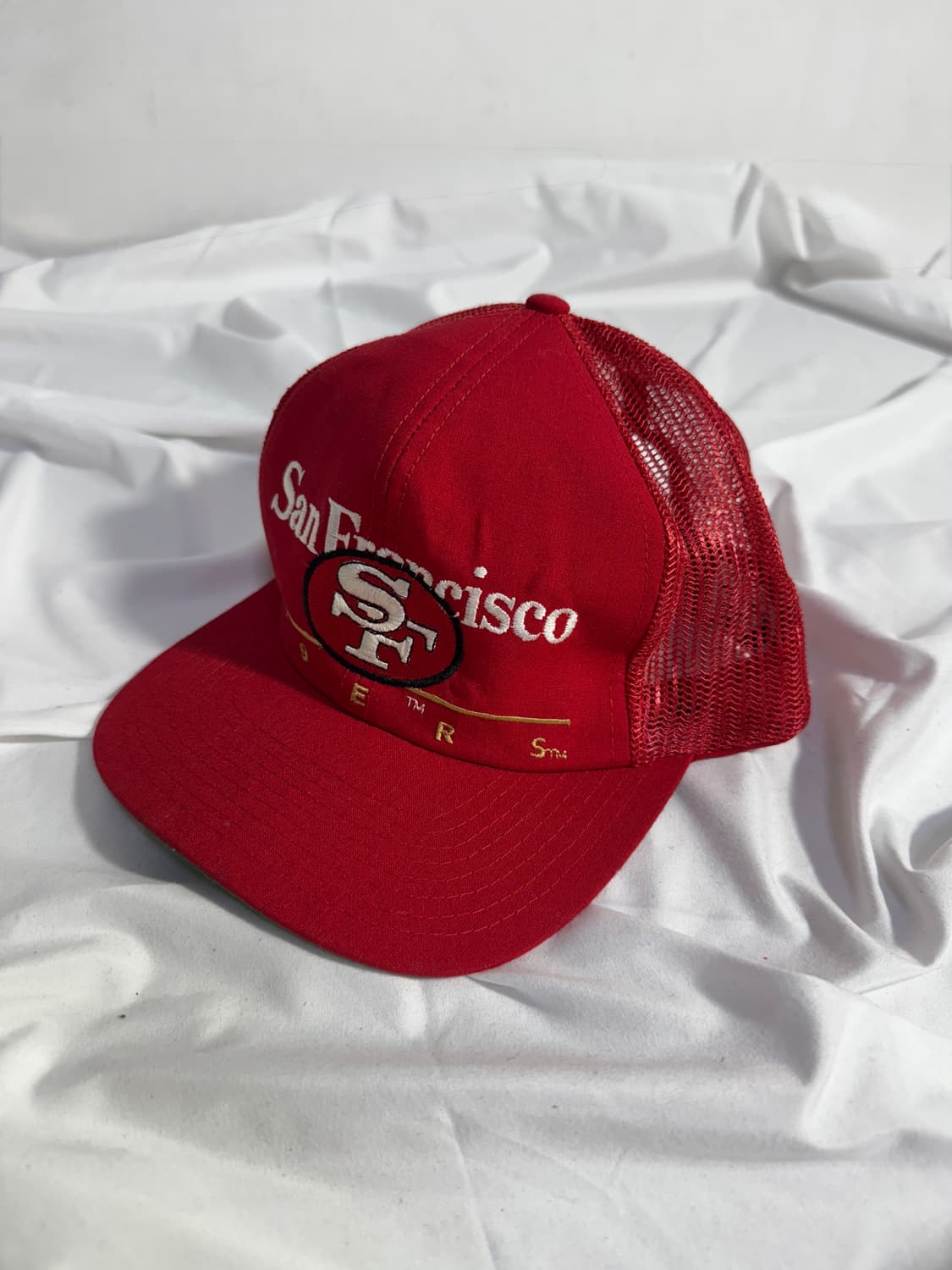 90s NFL 샌프란시스코 49ers 팀 자수 메쉬캡 상품이미지2