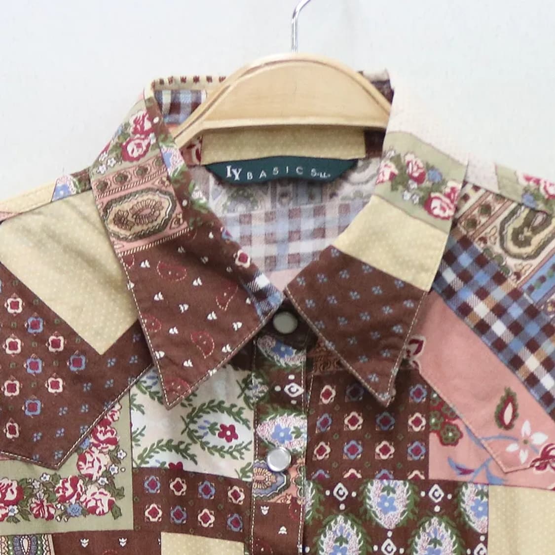 IY BASICS 패치워크 셔츠 60666 상품이미지5