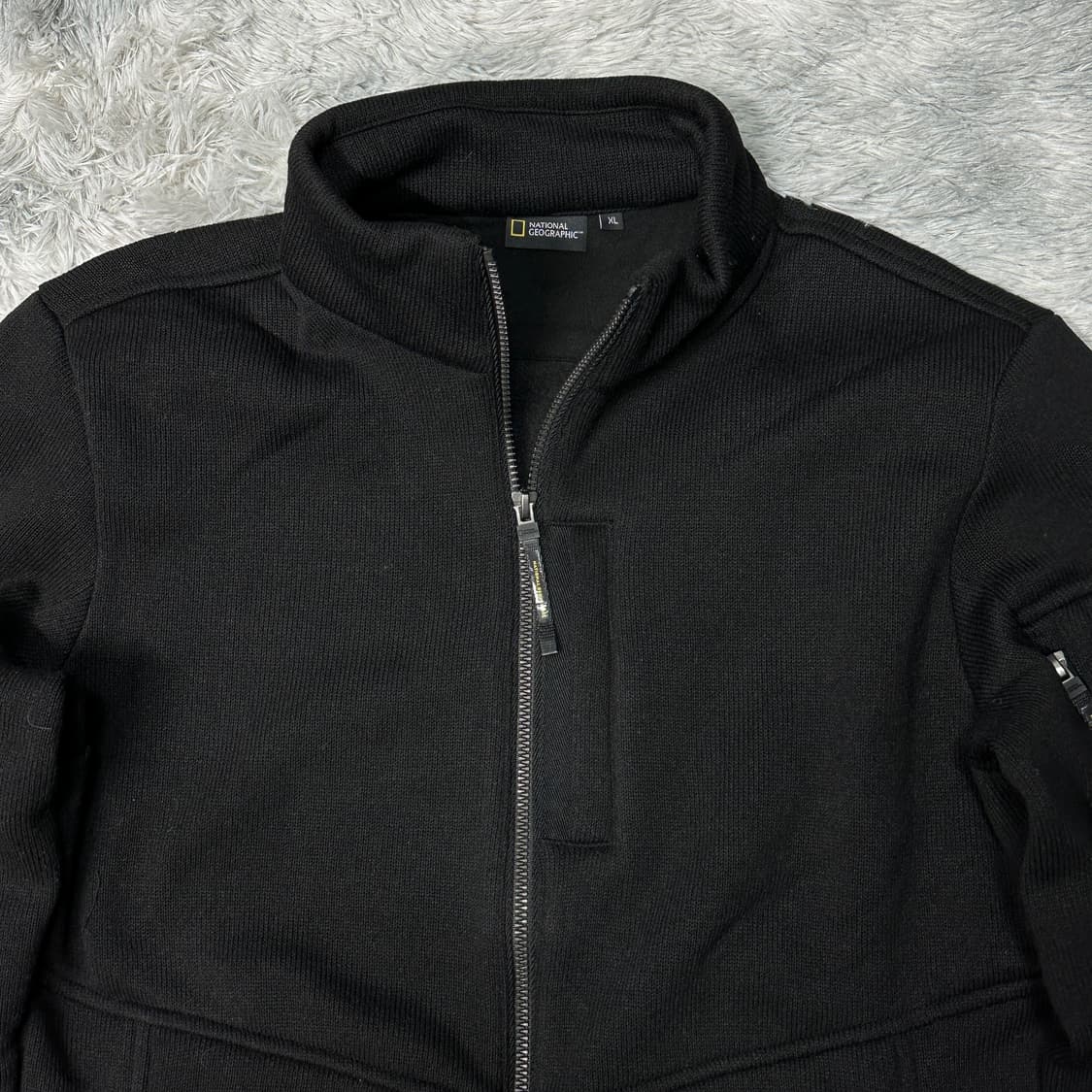 내셔널지오그래픽 플리스 집업 블랙 105 상품이미지2