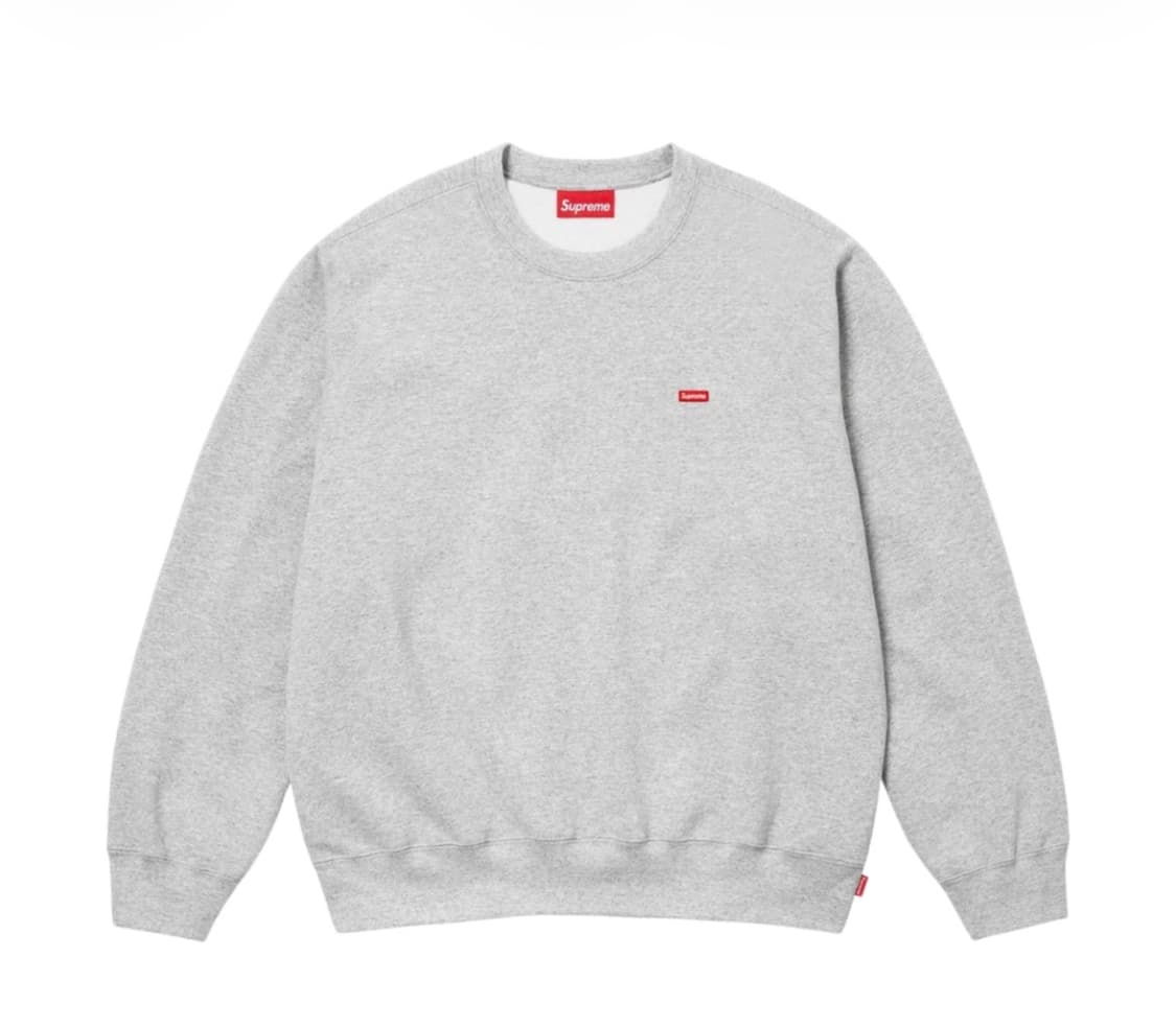 [L] 슈프림 스몰 박스 크루넥 헤더 그레이 - 24FW 상품이미지1