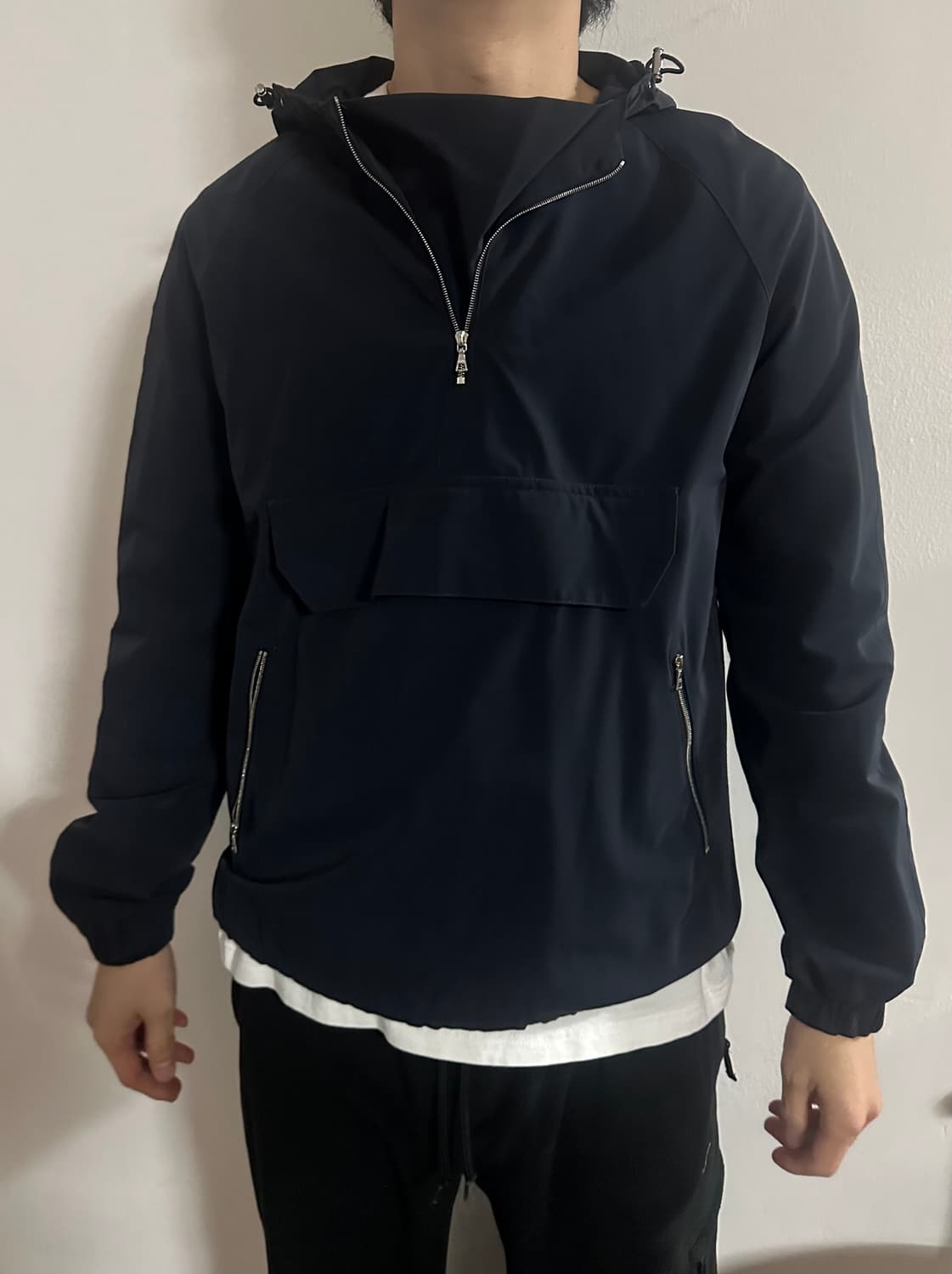 산드로 아노락 바람막이 점퍼 진네이비 M사이즈 상품이미지5