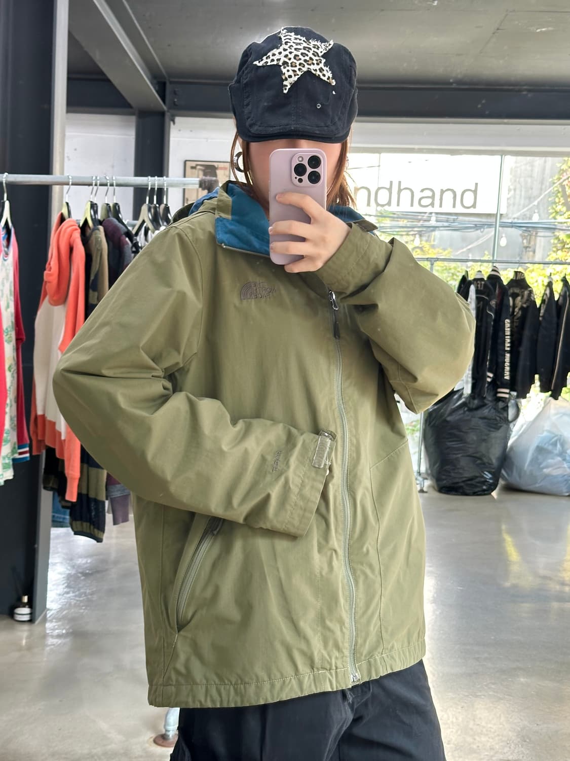 노스페이스 고프코어 하이벤트 윈드 자켓 카키올리브 상품이미지5