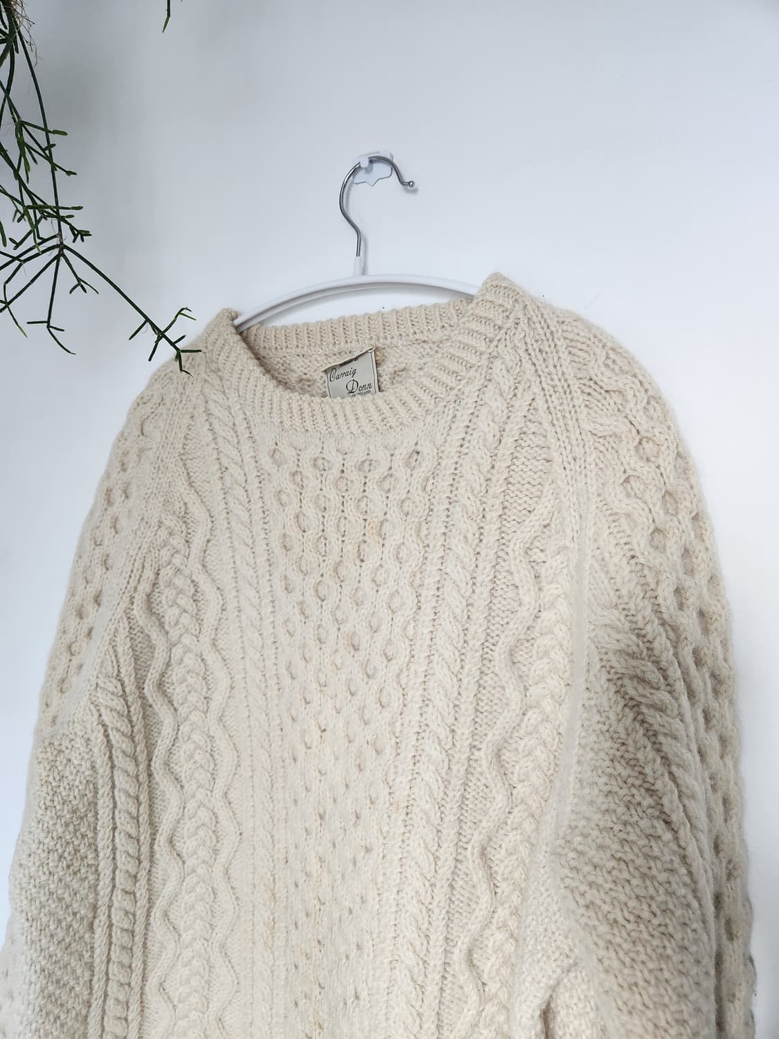 아일랜드 핸드니팅 퓨어 울 아란 스웨터 상품이미지2