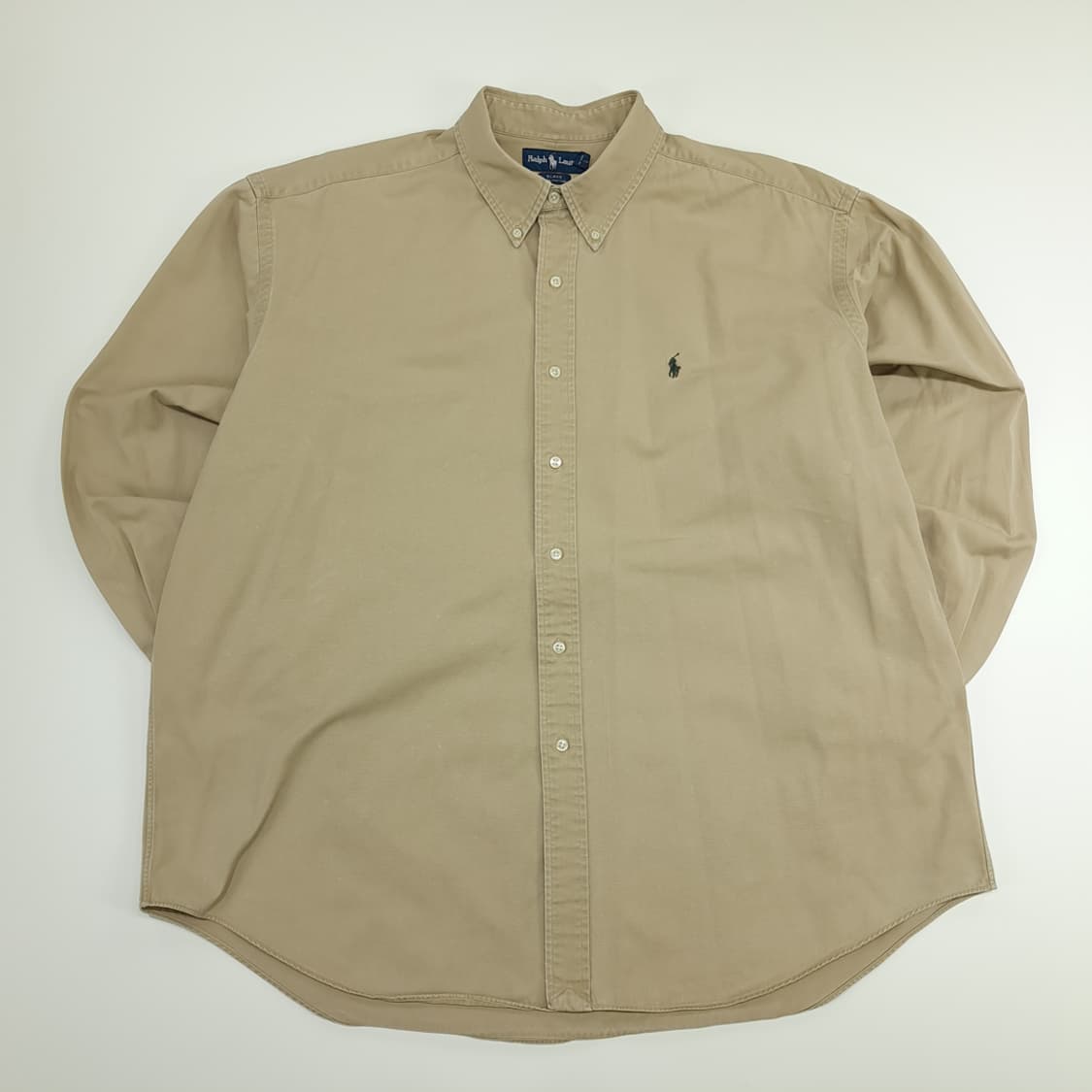 CN693 2XL 폴로 랄프로렌 베이지 긴팔 셔츠 남방 상품이미지1