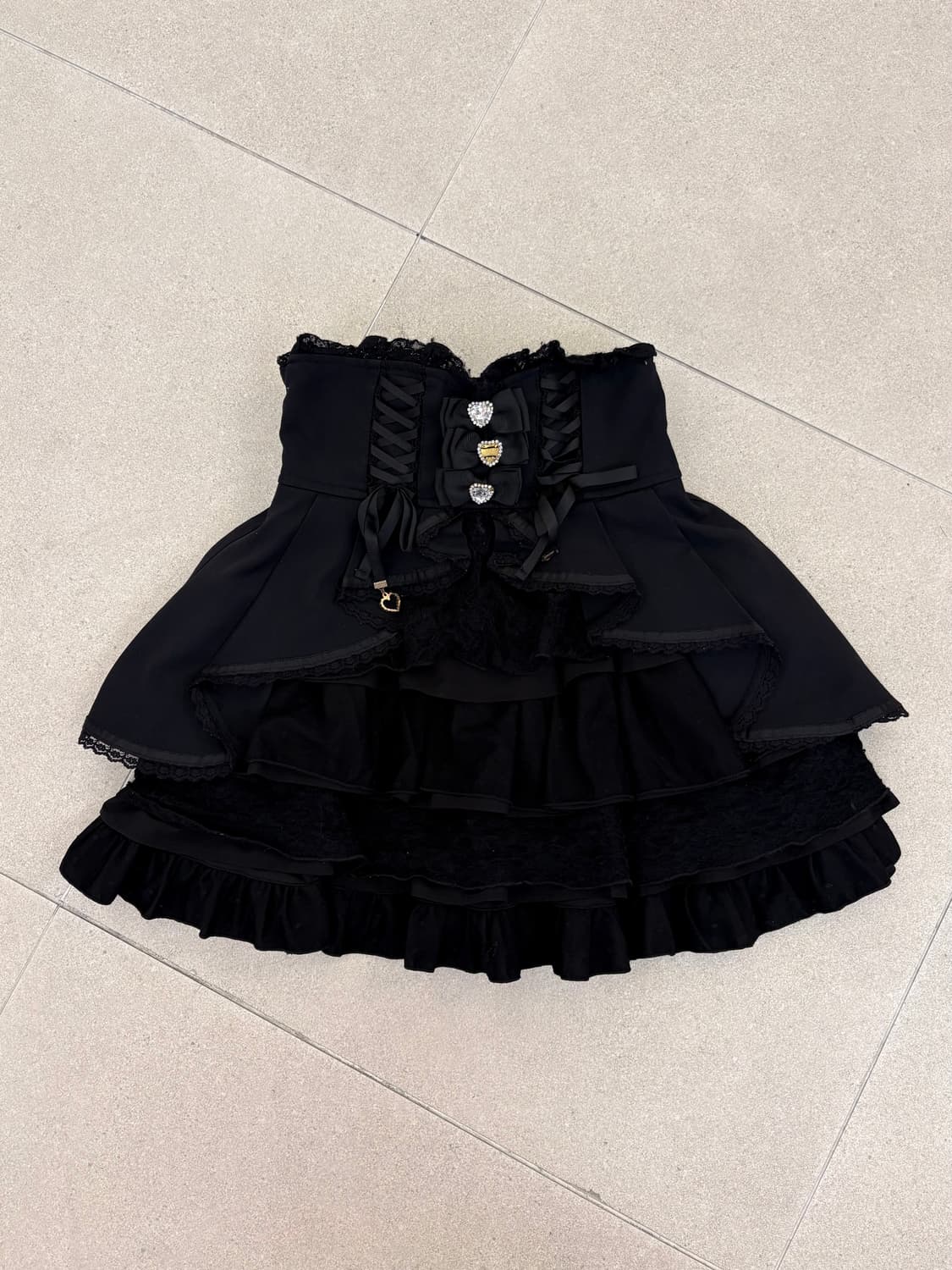 리즈리사 빅리본 레이스 스커트 상품이미지1