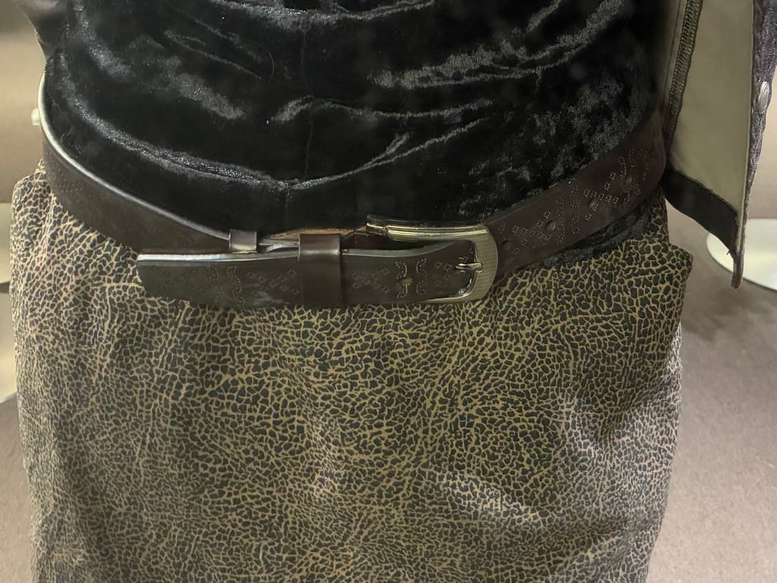 빈티지 웨스턴 펀칭 레더 벨트 상품이미지1