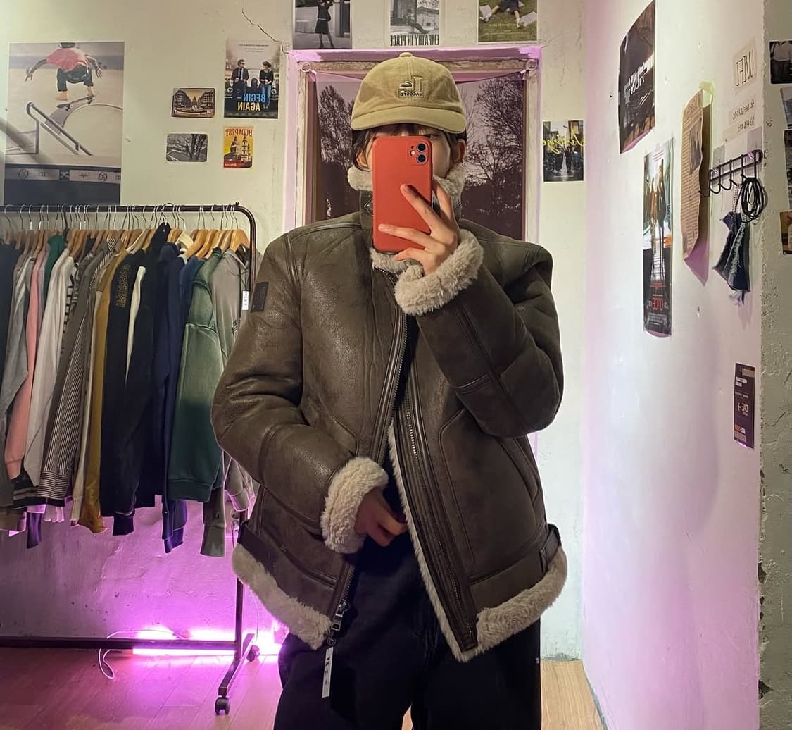 버커루 풀 쉐르퍼 무스탕 재킷 남여공용 상품이미지1