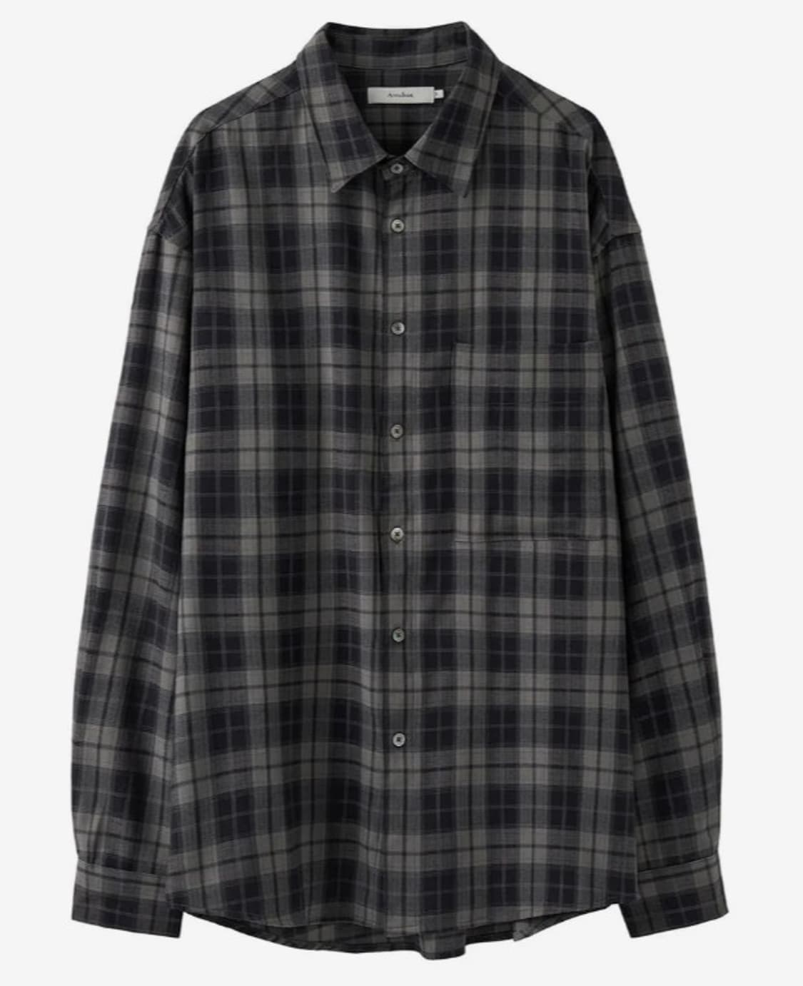 아르반 올드필름 체크셔츠 세이지 카키 3사이즈 상품이미지1