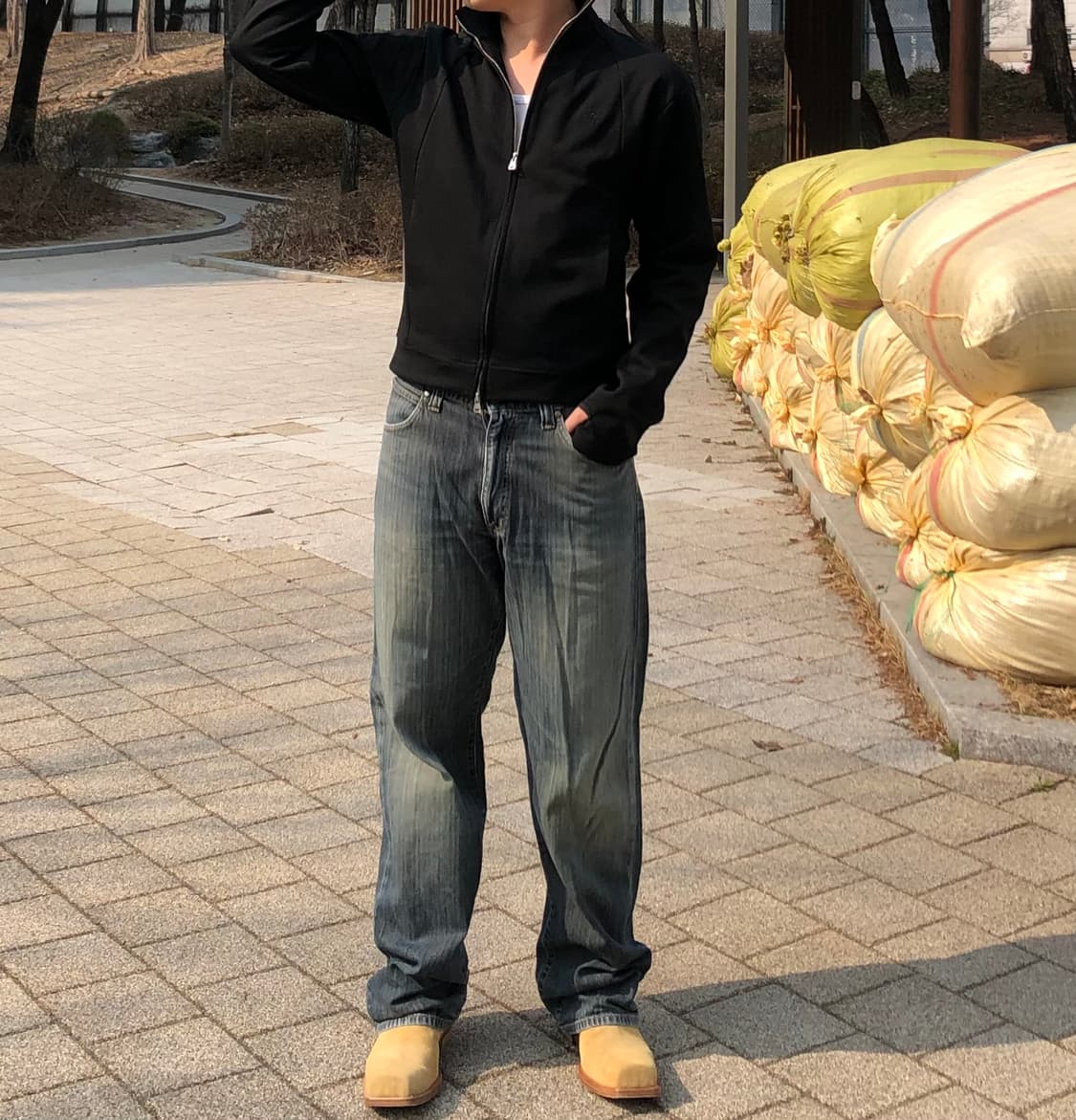 랭글러(Wrangler)  스트라이프  데님팬츠 (L) 상품이미지4