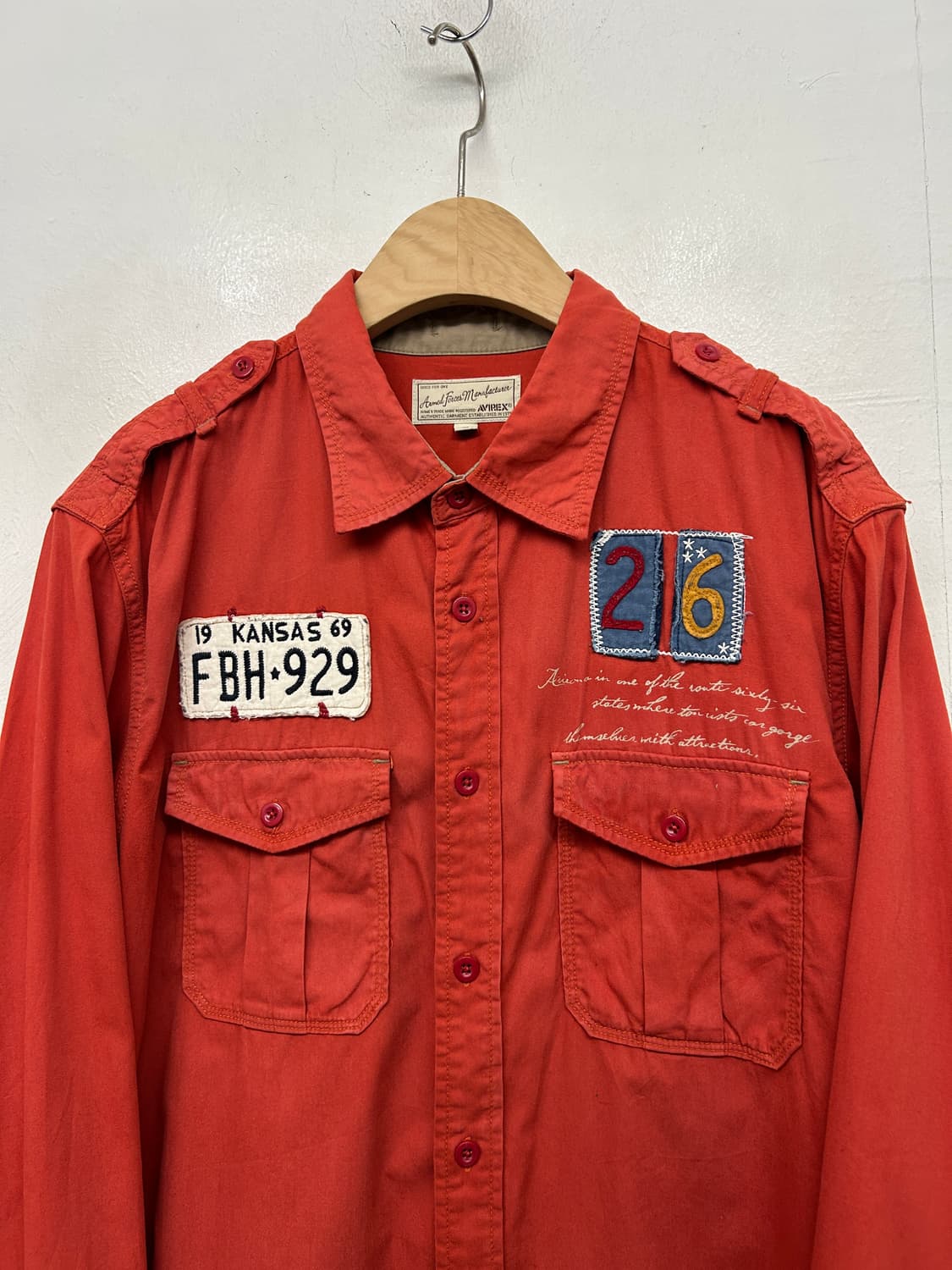 아비렉스 빈티지 밀리터리 셔츠 상품이미지2