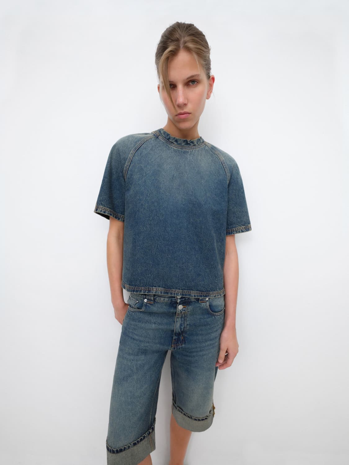 [S]기마구아스 Corinne 데님 티셔츠 상품이미지1