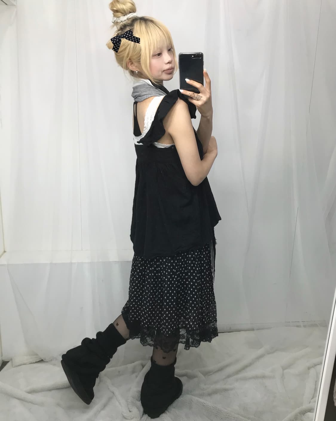 𝜗𝜚 블랙 도트 레이스 페어리  set 𝜗𝜚  상품이미지3