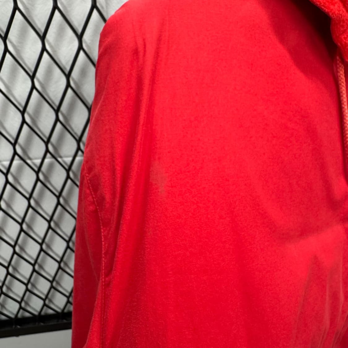 00s 폴로 랄프로렌 린넨 후드 트랙자켓 안감 플리스 디테일 레드 상품이미지8