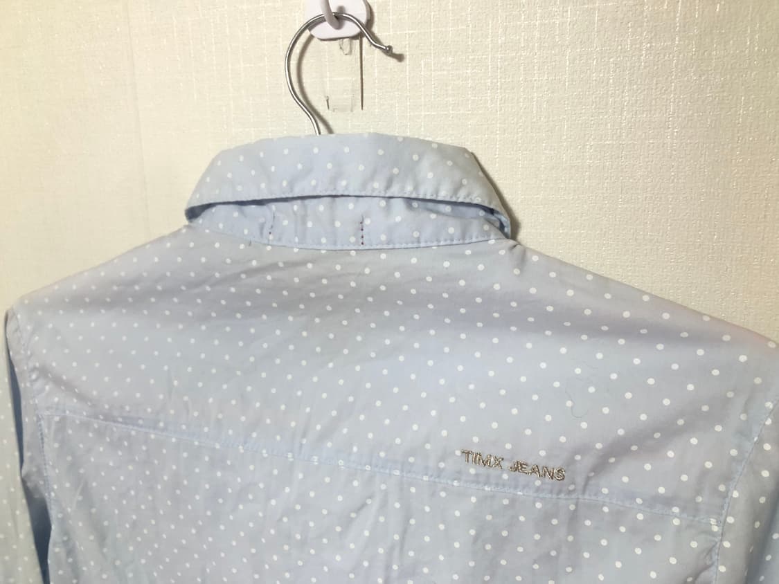 Sky Blue Dot Frill Shirts 상품이미지5