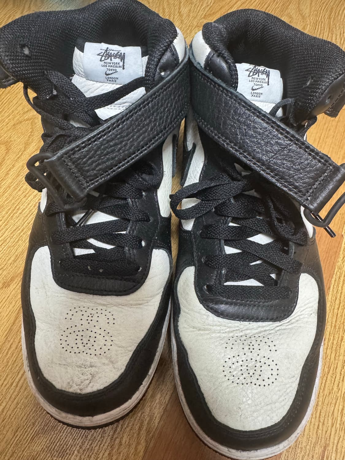 [270]나이키x스투시 포스미드 블랙화이트 상품이미지1