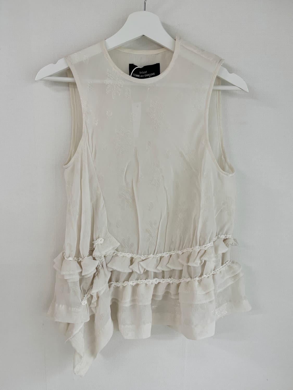 comme des garcons flower frill sleeveles 상품이미지3