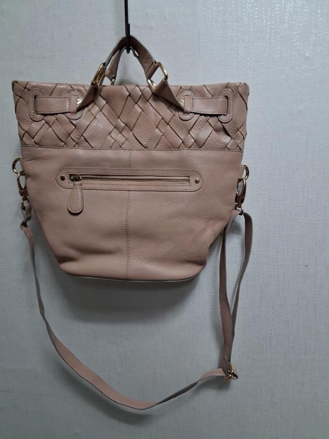 일본구제 Casellini 카셀리니 산호색 가죽코로스겸 토드 미사용품
묵 상품이미지2