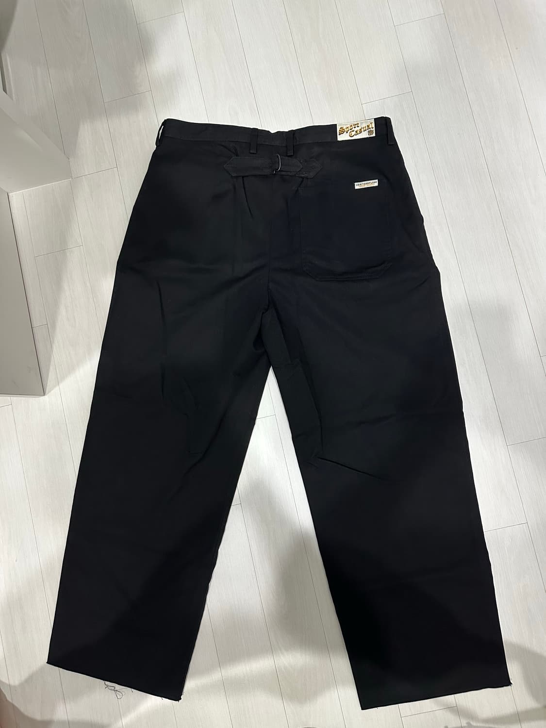 row cut chino pants black 해리티지 플로스 상품이미지5