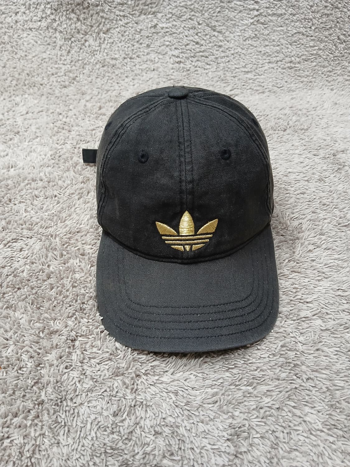 빈티지 워싱 아디다스 골드 삼선 볼캡 상품이미지1