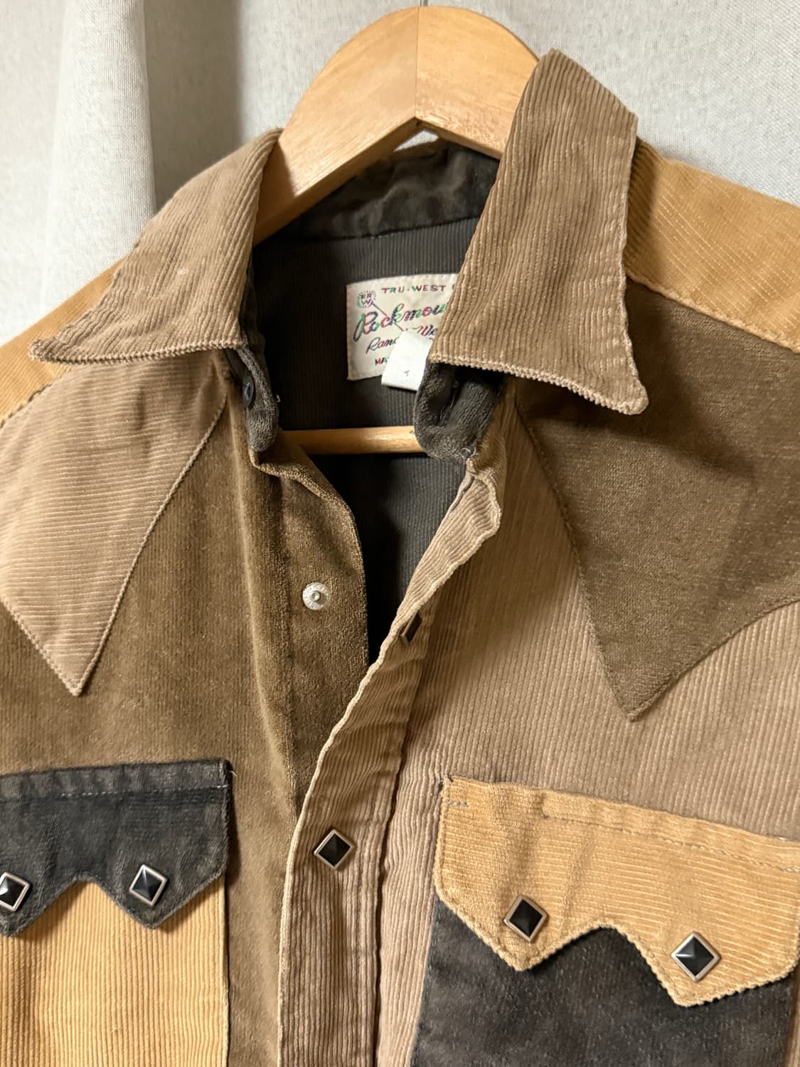 락마운트 컬러블록 코듀로이 셔츠 상품이미지1