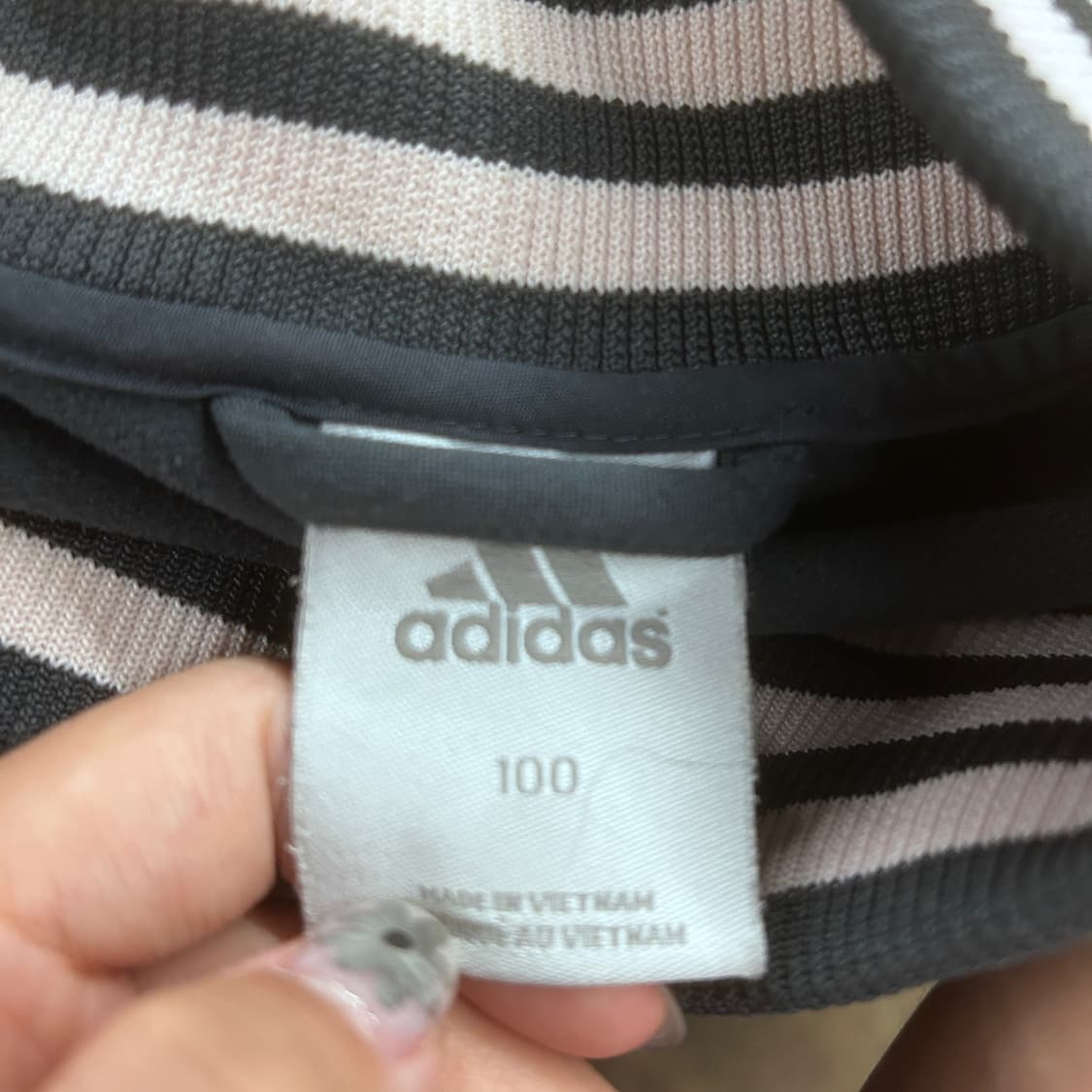 아디다스 회핑 그레이 핑크 져지 점퍼 100 상품이미지5