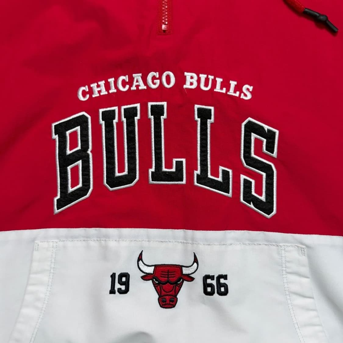 NBA 시카고 볼스 팀로고 아노락 후드티 레드 XL 상품이미지2