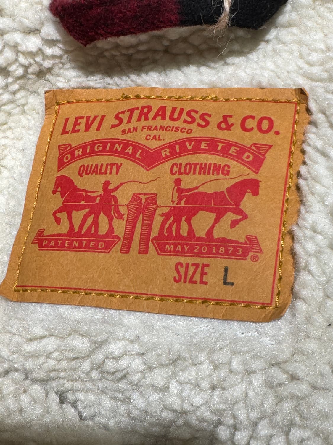 리바이스 버팔로체크 양털 자켓 L 상품이미지5